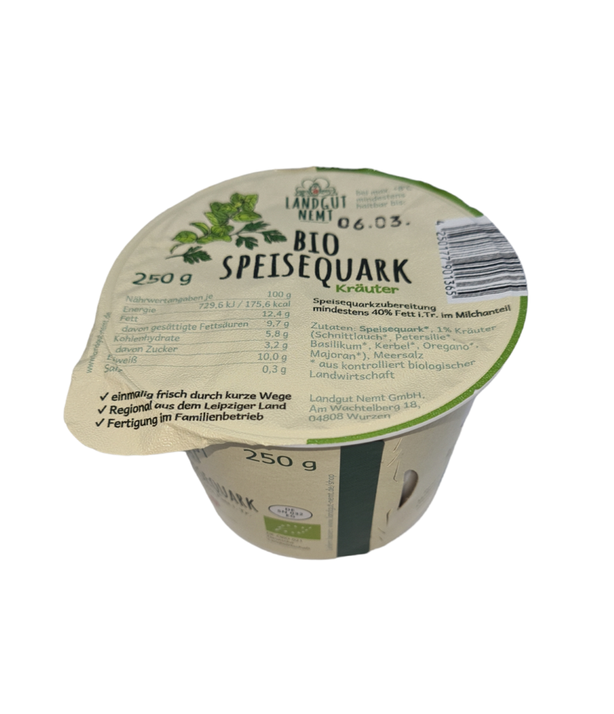 Bio-Speisequark Kräuter 250g