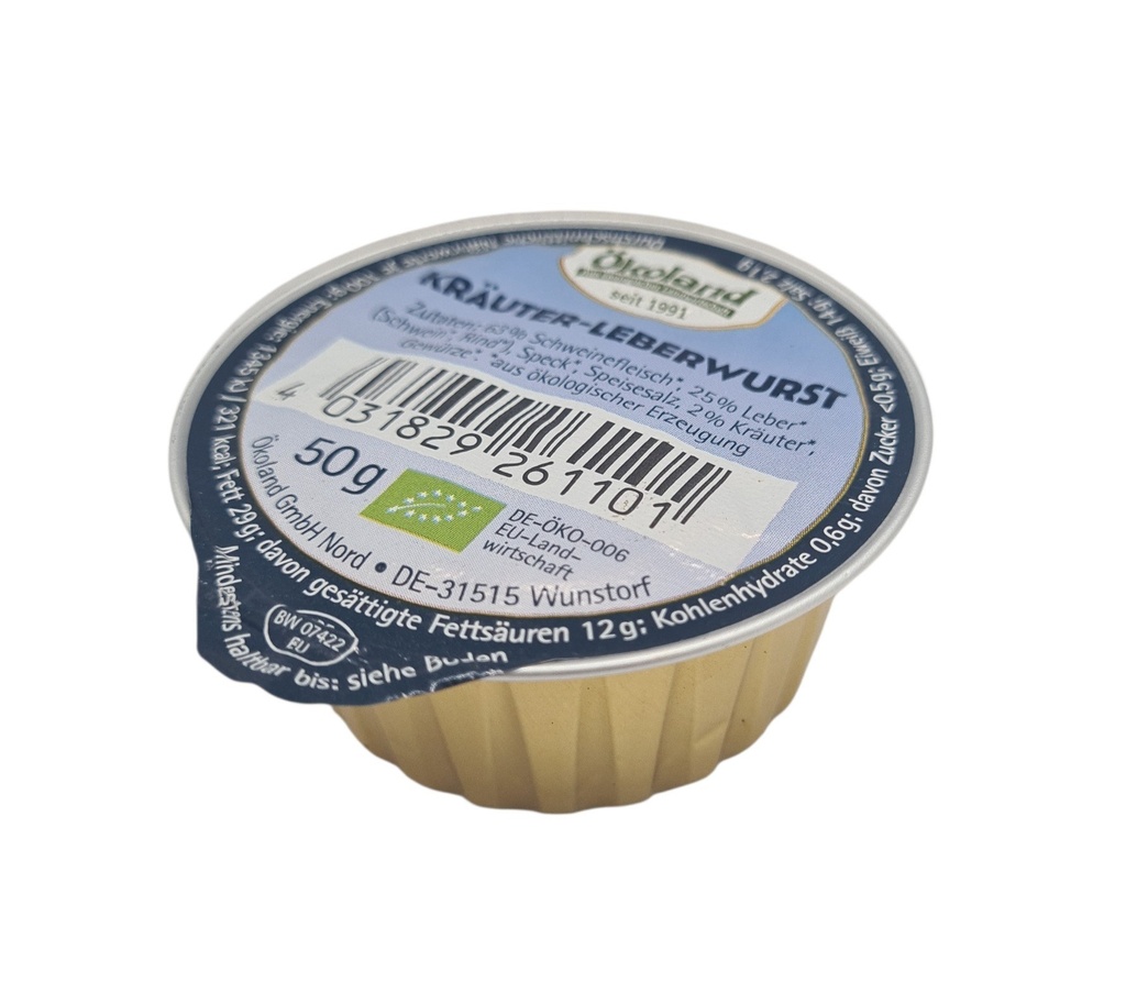 Kräuterleberwurst Bio 50g