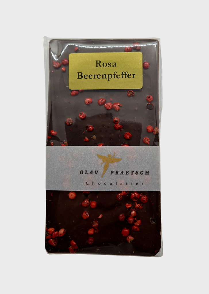 Rosa Beerenpfeffer Zartbitterschokolade 100g