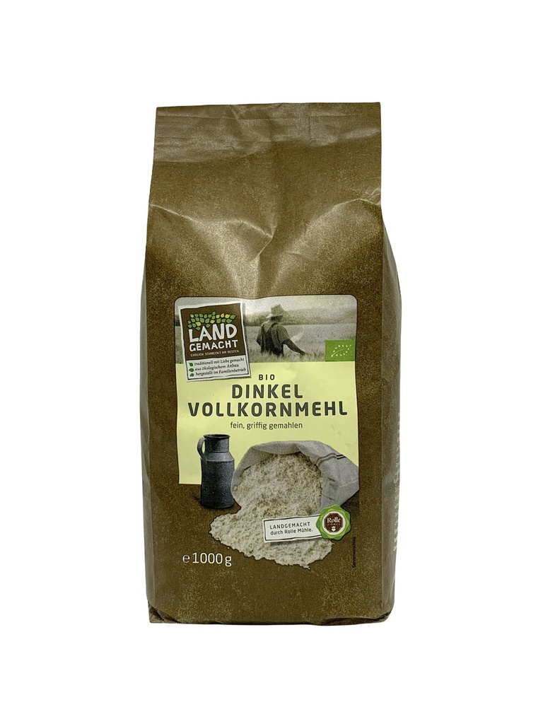 Dinkelvollkornmehl Bio 1kg (Rolle Mühle)