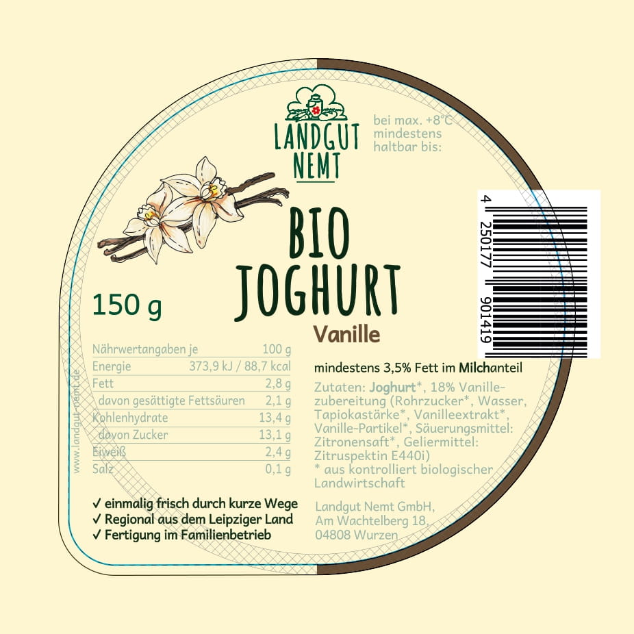 Bio-Joghurt Vanille 150g