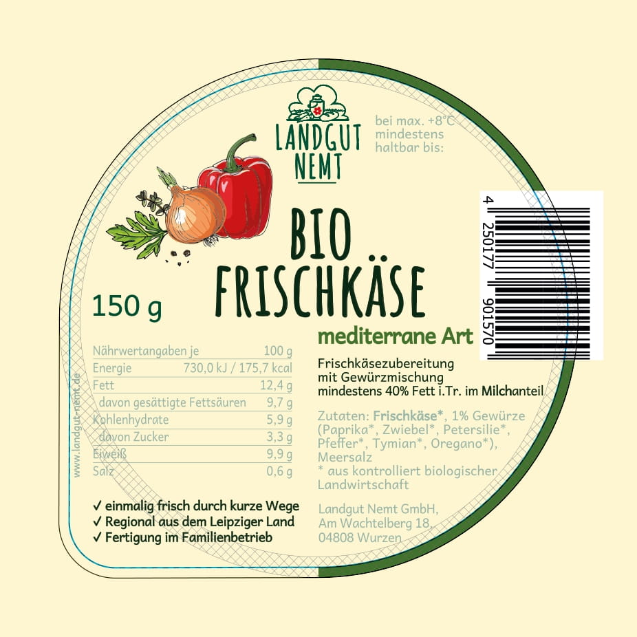 Bio-Frischkäse mediterrane Art 150g