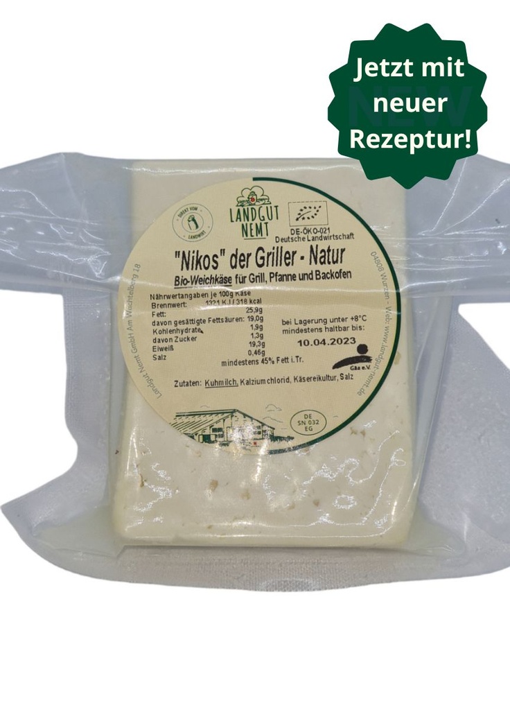 Bio-Grillkäse Natur &quot;Nikos der Griller&quot; ca. 160g