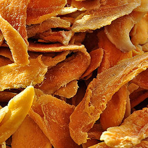 Mangostreifen getrocknet Bio