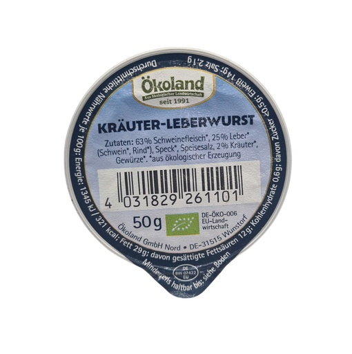 [301112] Kräuterleberwurst Bio 50g