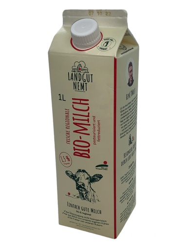 [111029] Regionale Bio-Milch 1,5% 1l